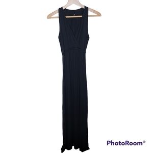 Black Maxi Dress with Drawstring Waist